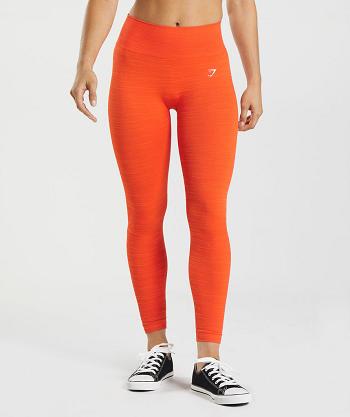 Leggins Gymshark Adapt Marl Seamless Mujer Rojas Naranjas | CO 2940MQZ